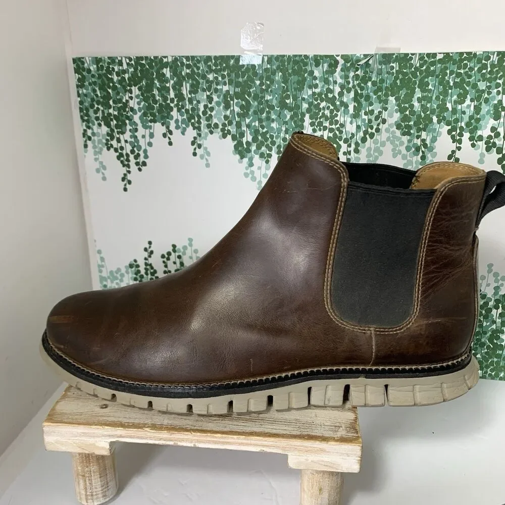 Cole Haan Zerogrand Chelsea Brown Boots Men's Size 10.5M C30164